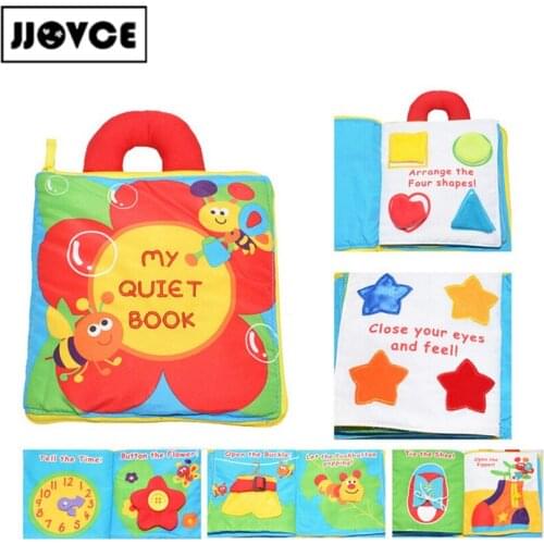 Baby Toys Early Education Soft Book Multi-Purpose Cloth Book Flower Bee my Quiet Book Read Color Shape Creative Gift for Baby