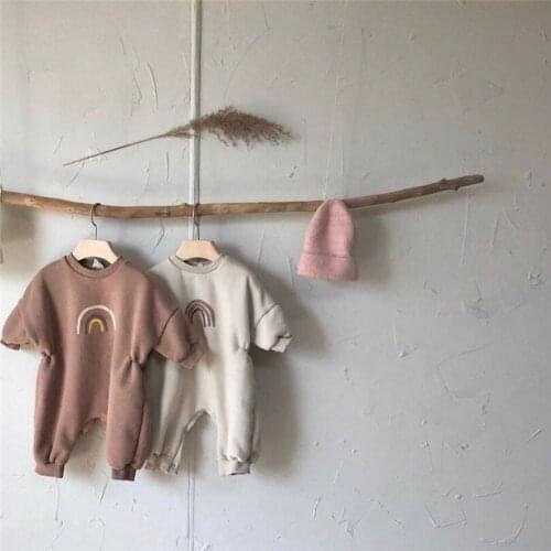 Baby Winter Romper Fleece Cotton Autumn Newborn Baby Romper Jumpsuit Rainbow Infant Boy Girls Romper Boys Jumpsuit Overalls