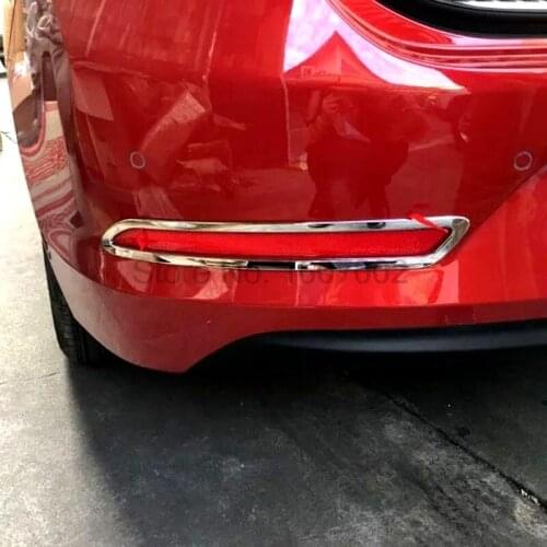 For Hyundai Verna 2016 2017 Chrome Car Rear Tail Foglight Lamp Cover Trim Frame Bezel Auto Exterior Accessories