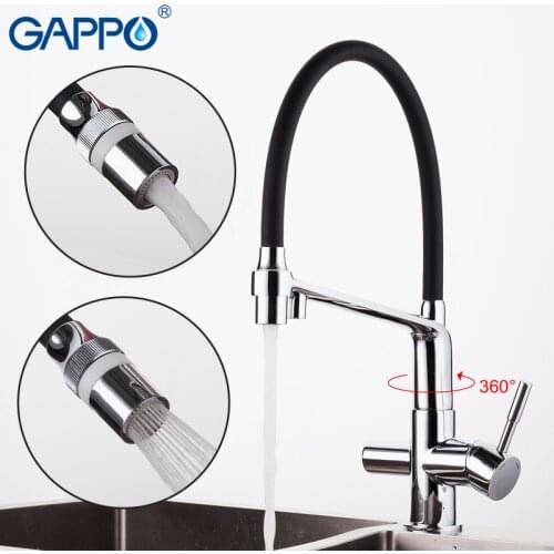 GAPPO kitchen faucet with filtered water black kitchen sink faucets water sink crane tap water mixer crane Torneira Cozinha