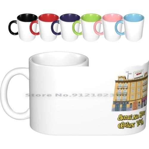 Aqui No Hay Que Viva Edificio Ceramic Mugs Coffee Cups Milk Tea Mug Cocha Vicenta Marisa Aqui No Hay Quien Viva Nenas
