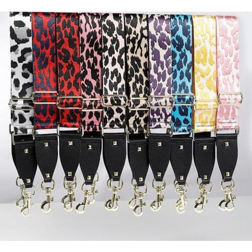Leopard Bag Strap Women Handbag Belt Shoulder Messenger Crossbody Bag Wide Strap Replacement Strap Bag Adjustable Belt For Bag