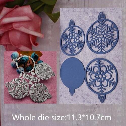 11.3*10.7cm Christmas bell snowball Metal Cutting Dies For DIY Scrapbooking Album Embossing Paper Cards Decorative Crafts 2019