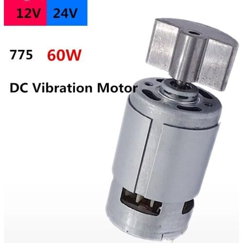 Powerful Motor 775 Fan Type DC Vibration Motor 60W 12V / 24V Special Vibration Motor For Massager