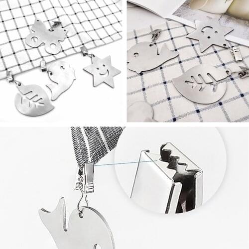 Stainless Steel Tablecloth Weights Clips Hanging Buckles Multi-function Clamp For Picnic Table Cloth For Party Picnic Crafts