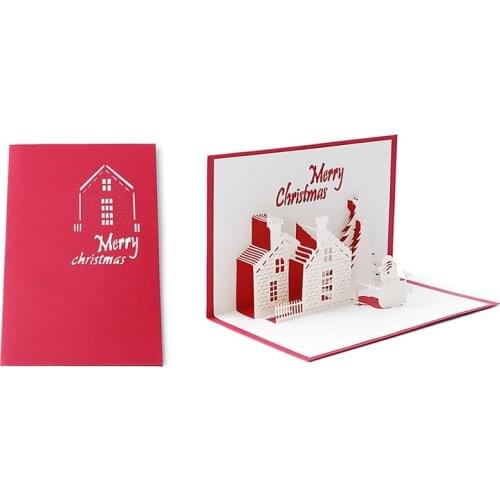 NEW 1PC Snowman Handmade 3D Pop Up Holiday Greeting Cards Christmas Gifts for wedding