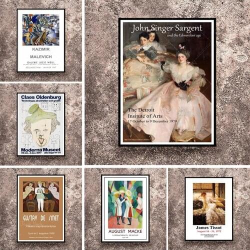 Reprint of a 1958 Vintage exhibition Poster for works by August Macke