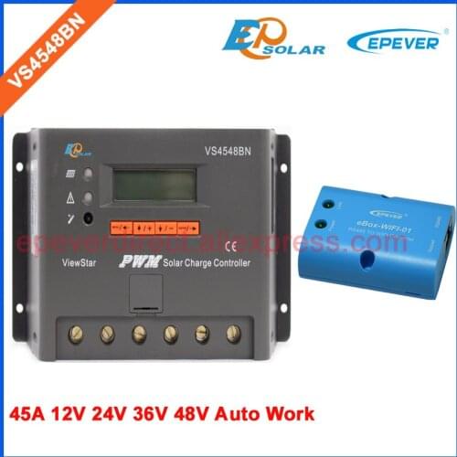 Solar panels regulator VS4548BN PWM EPEVER Free Shipping to AU/UK,45A 45amps 48V battery Wifi eBOX for Android Phone APP
