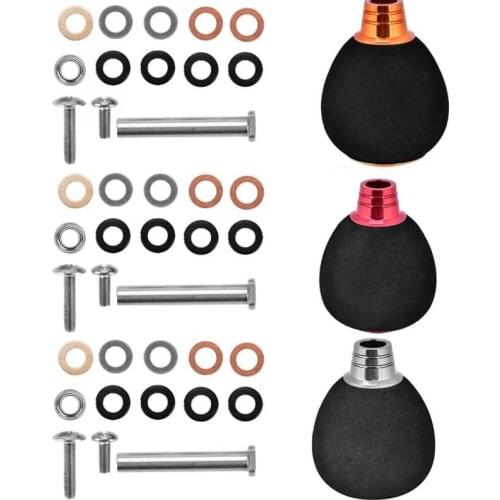 EVA Fishing Reel Handle Knobs Grip with Screw Fishing Reel Handle Replacement Part for Spinning Bait Casting Fishing Reel