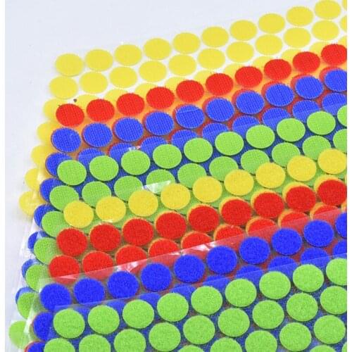 50/100Pairs Magic Sticker 20mm Dots Self Adhesive Fastener Tape Hook And Loop Magic Tape Colors Strong Nylon Stickers DIY Crafts