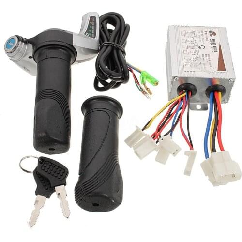 DC 24V 500W Motor Brushed Controller Throttle Twist Grip For Electric Bicycle Scooter Power Display Controlador Motor Top Sale
