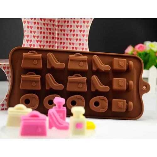 Silicone Mold High Heel Shape Muffin Cups Case Candy Jelly Ice Cake Silicone Silicone Pudding Mold Cake Tool Chocolate Mold D606