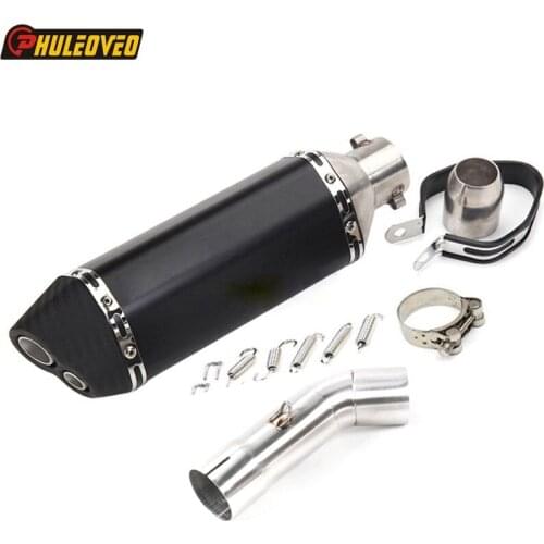 ID:53mm FZ8 Motorcycle Exhaust Muffler Demper Link Pipe Mid Pipe for Yamaha FZ8 Fazer FZ8N FZ8S FZ800 2010-2015 Escape Motos