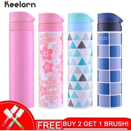 Keelorn High Quality 500ML Double Stainless Steel Vacuum Flasks Thermoses Cup Thermal Insulation Cup Bottle Vacuum Flasks Cups