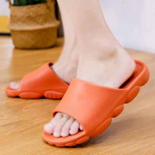 Women Peep Toe Shoes 2021 Summer New Comfort Non-slip Wear Resitant At Home Female Slipper Unisex Concise Light soft Men Mules