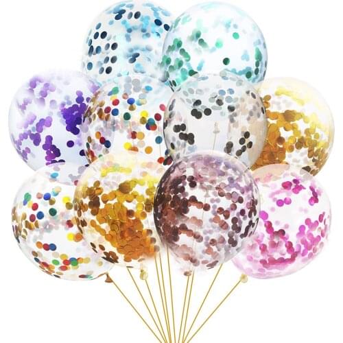 10pcs/lot 12inch Glitter Confetti Latex Metallic Balloons Wedding Birthday Party Decoration Kids Baby toys Helium Balon DIY