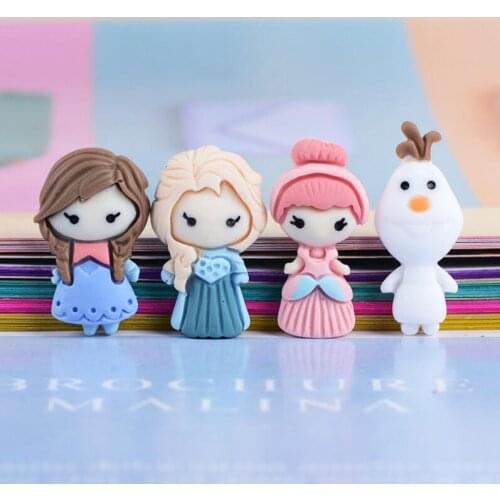 100pcs/lot Kawaii Cartoon Princess Flat Back Resin Scrapbooking Accessories Girl Resin Cabochons Hair Embellishments