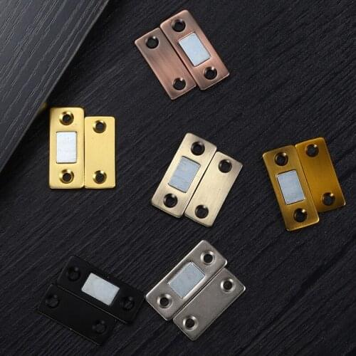 2pcs/Set Magnetic Cabinet Catches Magnet Door Stops Hidden Door Closer With Screw For Closet Cupboard Furniture Hardware