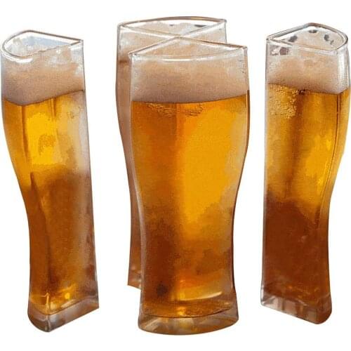 4 in 1 Acrylic Beer Mug Friends Party Holiday Birthday Necessary Drink Beer Mug Fashion Creative Design High Capacity Cup