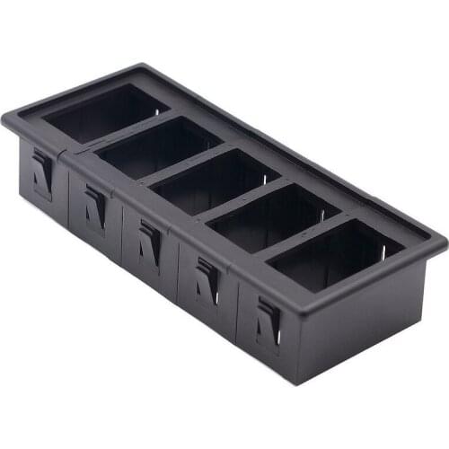Automotive Switch Combination 5 Gang Flxed Frame Multi-Position Combination Panel Mounting Frame For Car, RV, Boat, Yacht