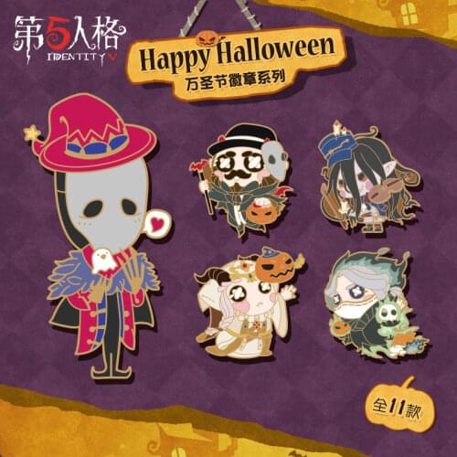 Anime Game Identity V Official Original Halloween Metal badge Lawyer Joseph Desaulniers Jack Aesop Carl Brooch Collection Gifts