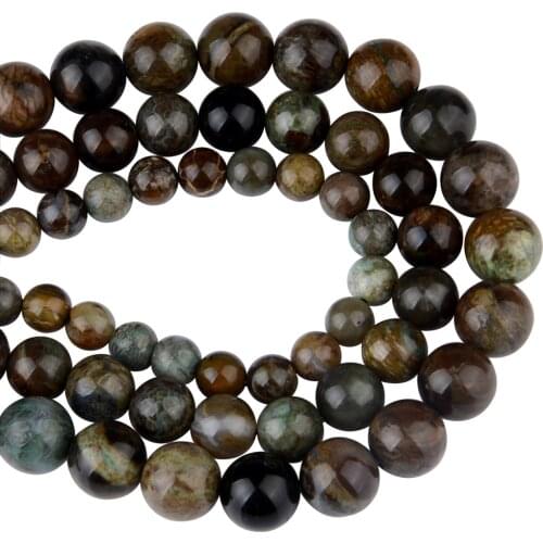 Chanfar High Quality Natural snake skin Stone Round Beads For Jewelry Making DIY Bracelet Necklace 6/8mm Strand