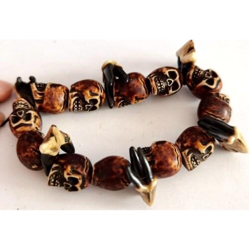 Skull Tooth Biker Bracelet Jewelry Classic Punk Jewelry