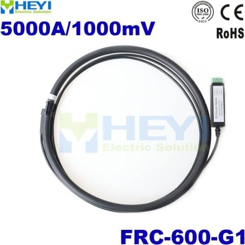 Color optional (Red Yellow Black) AC current rogowski FRC-600-G1 input current 5000A Output: 1V flexible air core coil
