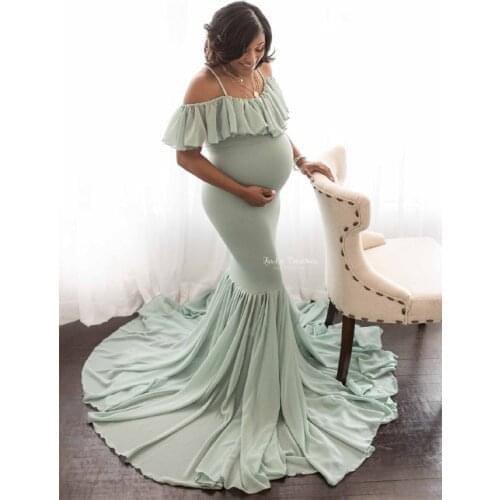 Long Maternity Photography Props Dresses For Pregnant Women Clothes Maternity Dresses For Photo Shoot Pregnancy Dress Maxi Gown