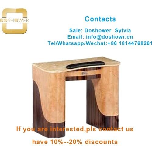 Doshower DS-W18136 nail table salon furniture manicure with nail supplies table salon for nail technician table and chairs