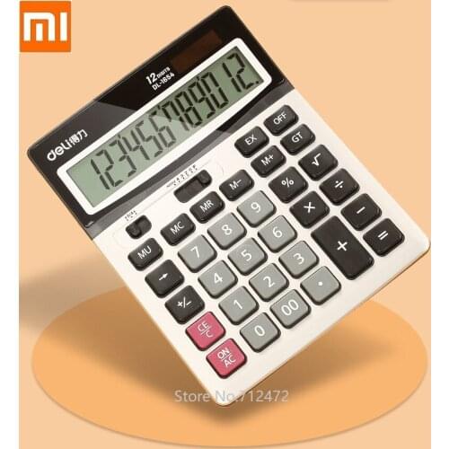 Photoelectric Dual power Drive 12 Number Big button big screen calculator for school Student Finance Office Finance