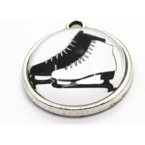 Hot Selling 20pcs/lot Ice Skates Sports Events Dangle Charms DIY Bracelet Necklace Pendant Jewelry Hanging Charms