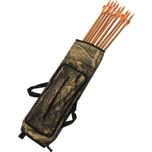 Camo Quiver Arrow Bag 40pcs Arrow Holder Arrows Back or Waist Strape Hunting Quiver Archery Equipment Accessories Shooting