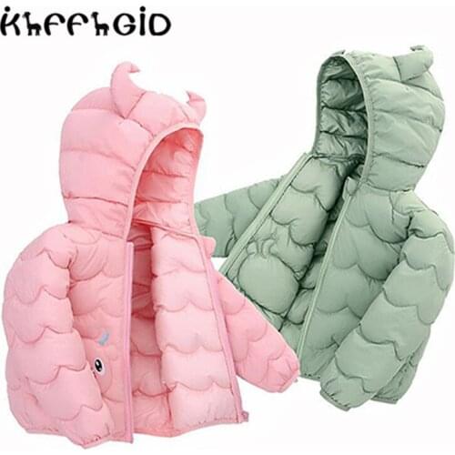 Classic Babys new winter cartoon cute candy color childrens down jacket 0-6 years old thickened warm down jacket 2021