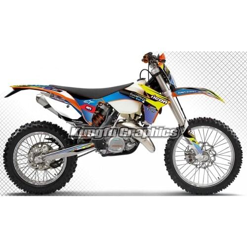 KUNGFU GRAPHICS Dirt Bike Sticker Labels Motocross Racing Decal Kit Vehicle Wraps for 125 150 250 300 SX XC 2011 2 Stroke
