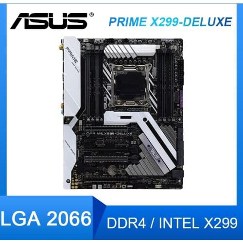 Asus PRIME X299-DELUXE Desktop Motherboard LGA 2066 DDR4 support Corei7 7820X i9 10940X cpus USB3.0 M.2 SATA3 X299 Motherboard