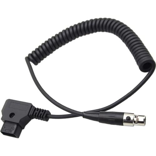 Mini XLR Female Power Cable D-tap Plug Adapter for ARRI RED Camera 12V TVLogic Monitor 100cm(Black)