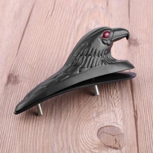 New Chrome Eagle Head Shape Design ATV Front Fender Frame Ornament Front Fender Accent Piece for Motorcycle Motorbike Car Bonnet