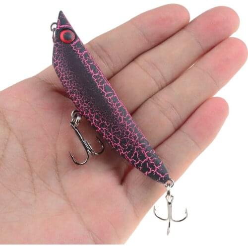 1pcs Pencil Fishing Lures Crankbait Hard Bait 8cm 8.5g Artificial Wobblers Fishing Lure Treble Water Surface Pencil Lure Popper
