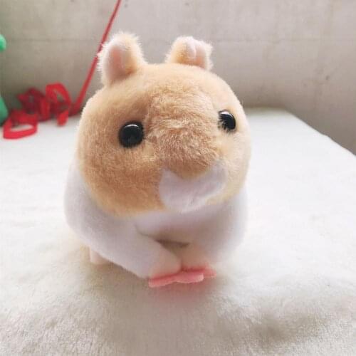 Lovely Cartoon Plush Doll Simulation Hamster Pull Back Design Gift Pulling Tail Ring Vibrate Toy for Kids
