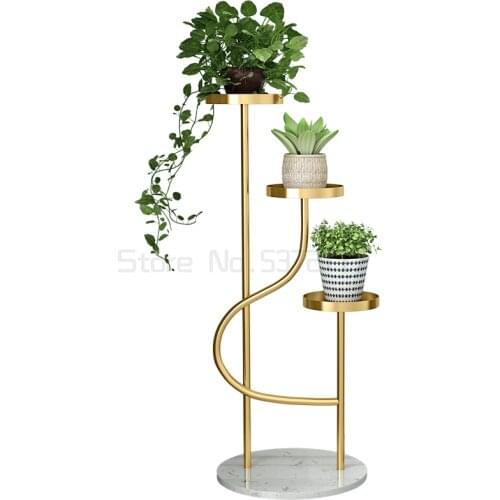 Nordic iron indoor living room flower rack balcony simple flower pot rack floor multi-storey shelf