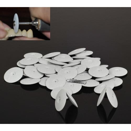 50pcs Dental Lab Polishing Wheels Burs Silicone Polishers Disk Gray Coarse