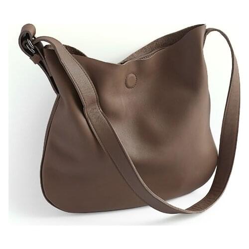 Vendange retro casual women genuine leather bag simple handmade cow-leather messenger bag 2352