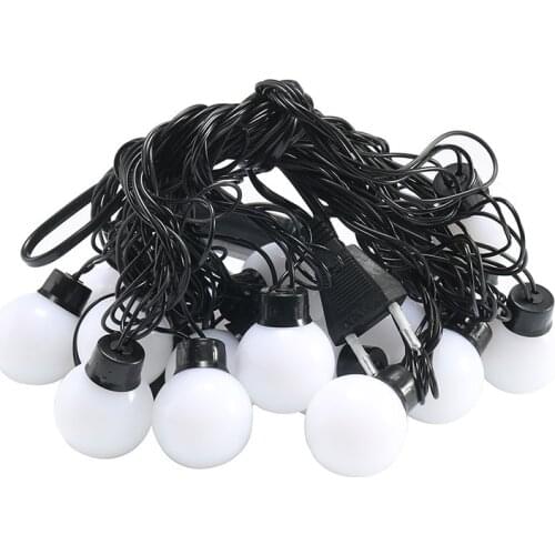 5M LED String Lights with 20Pcs G50 White for Indoor Outdoor Garden Party Patio Decoration and Connectable Plug Included