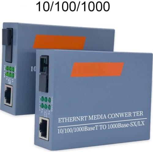 Fiber Optic Media Converter To rj45 Connector A B 25KM 10/100/1000M Single-mode Single SC Port Fiber Photoelectric Transceiver