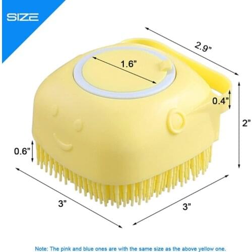 Y1UF Silicone Body Brush Shower Scrubber with Shower Gel Dispenser Function Soft Bath Massage Exfoliating Cleaning for Women Men