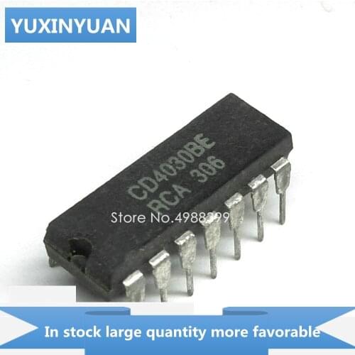 YUXINYUAN 10PCS/LOT CD4030BE CD4030 CD 4030BE 4030 DIP14 in stock in stock