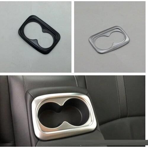 1pcs ABS Rear Back Water Cup Holder Frame Cover Trim Decal For Honda Civic 2016-2020 Car Styling Interior Decoration