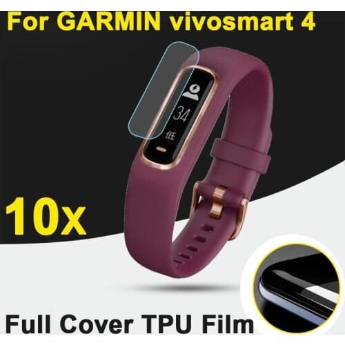 10pcs/lot Full Cover Soft TPU LCD Protective Film for Garmin vivomove 3/3s vivosmart 4 GPS Sports Smart Watch Screen Protectors