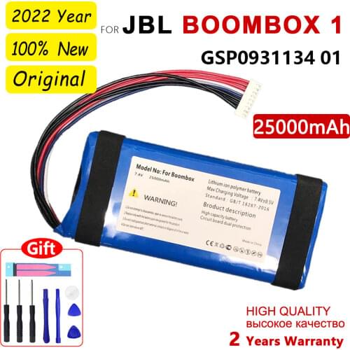 100% New GSP0931134 01 25000mAh Battery For JBL Boombox Player Speaker Bluetooth Batteries Batteria With Tracking Number